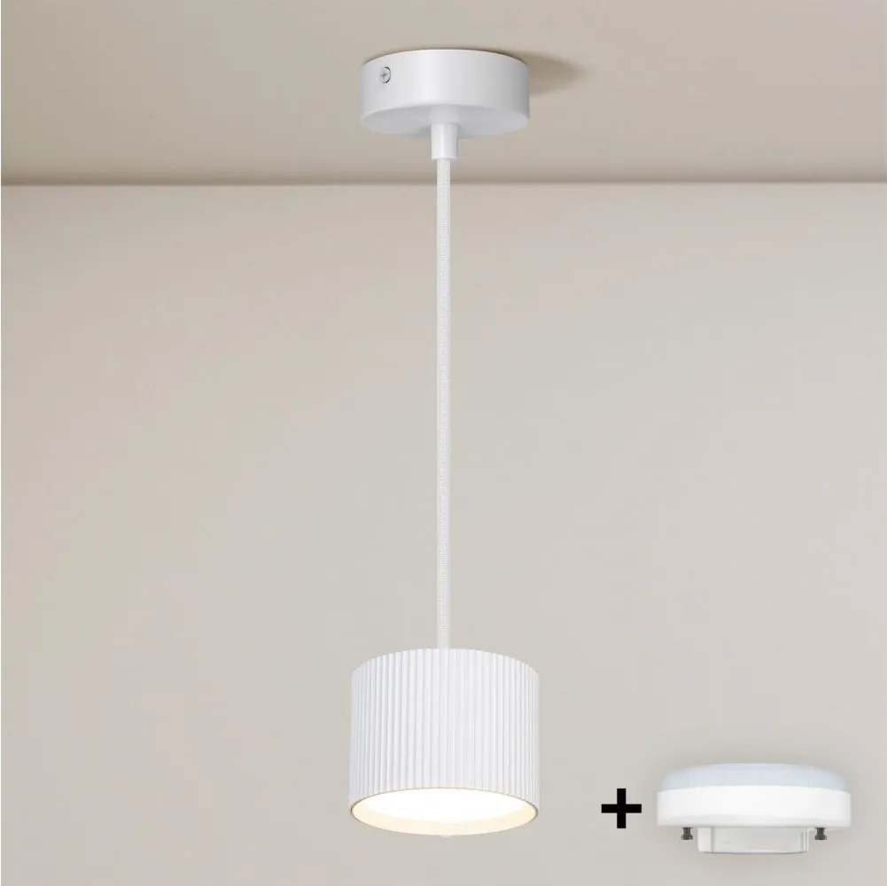 BRILAGI - LED Závesné svietidlo na lanku STRIPY 1xGX53/15W/230V pr. 82 mm biela