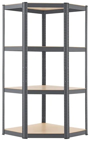 InternetovaZahrada Rohový regál - 160x75x40-75 cm šedý