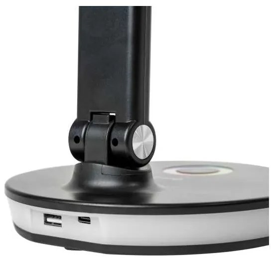 Stolná lampa Platinet 12 W, RGB osvetlenie + USB, čierna