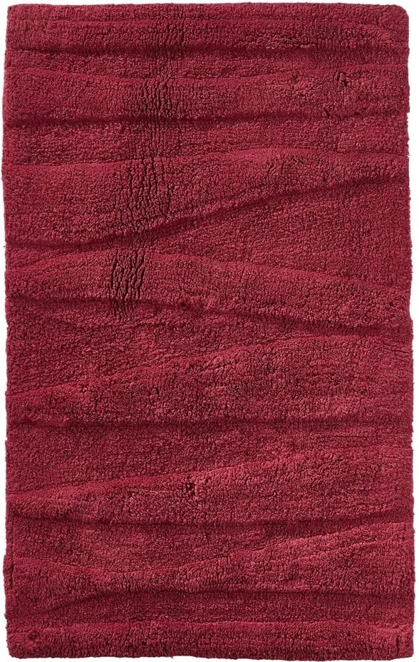Vínovočervená kúpeľňová predložka Zone Flow, 50 x 80 cm