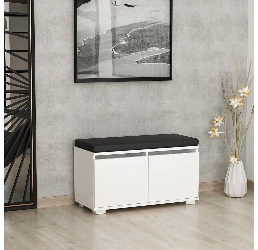 Botník (skrinka na topánky) Vabite 2 (biela). Akcia -20%. Vlastná spoľahlivá doprava až k Vám domov. 1094586