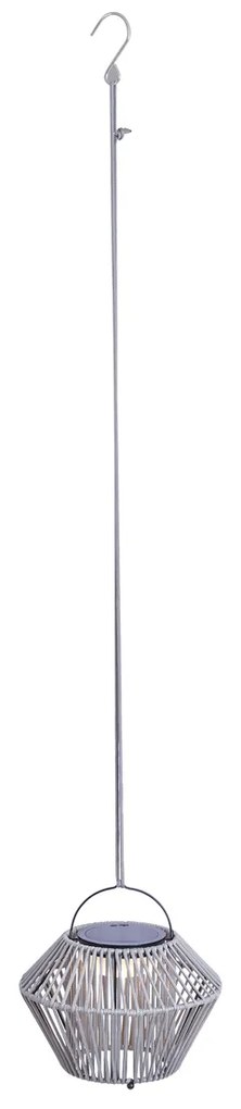 Bohemian stolná lampa sivá vrátane LED 3-stupňové stmievanie IP54 solárne nabíjanie - Duco