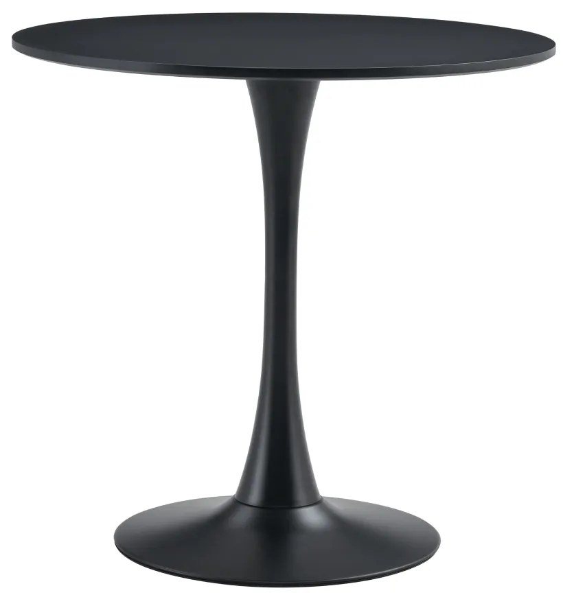 Jedálenský stôl, čierna, priemer 80 cm, REVENTON NEW