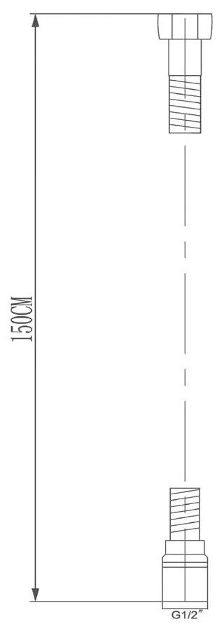 Plastová sprchová hadica v striebornej farbe ø 1 cm Softflex – Sapho