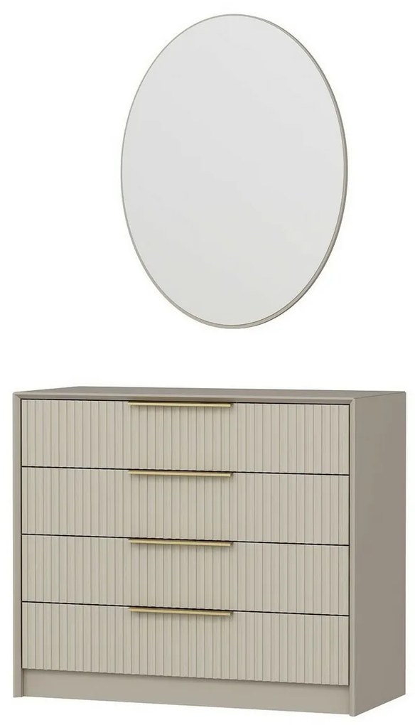 Komoda so zrkadlom Kale Beige