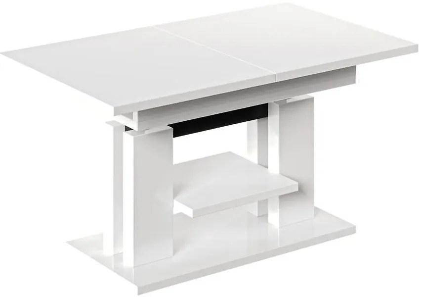 Rozkladací stôl Iso 110/170x65cm Biely lesk
