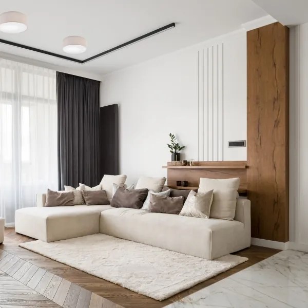 Stropné svietidlo MONTE 1xE27/60W/230V, priemer 35 cm, béžové