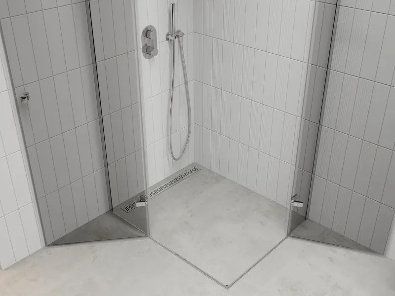 Mexen Roma Duo, sprchovací kút 120 (dvere) x 70 (dvere) cm, 6mm číre sklo, chrómový profil, 854-120-070-02-00