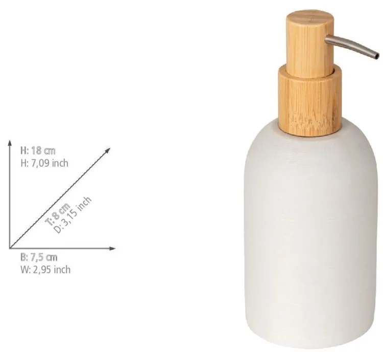 Biely dávkovač mydla z polyresínu 250 ml Altavalle – Wenko