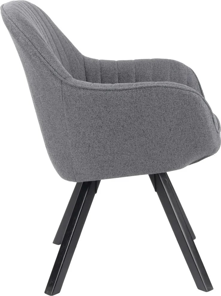 Jedálenská stolička Chrissy, stredne šedá tkanina