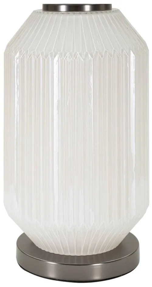 Sivá stolná lampa s textilným tienidlom (výška 65 cm) Brighty – Mauro Ferretti