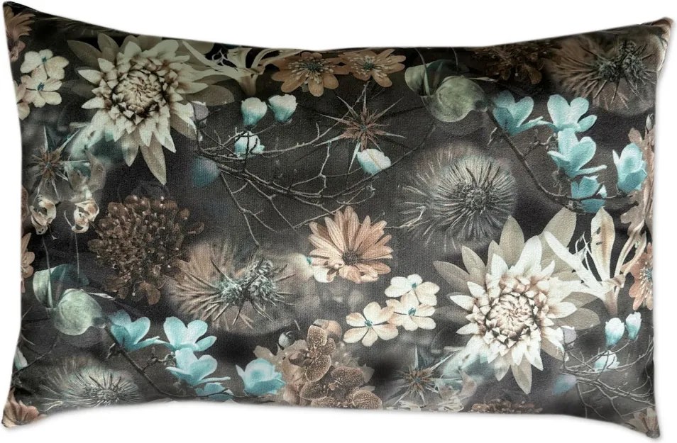 Dekoračný vankúš Shirin 30x50 cm, petrolejová