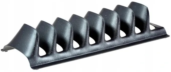 ALTOM Držiak, stojan na pokrievky, taniere, veká - 7 pozícií, plastový - čierny