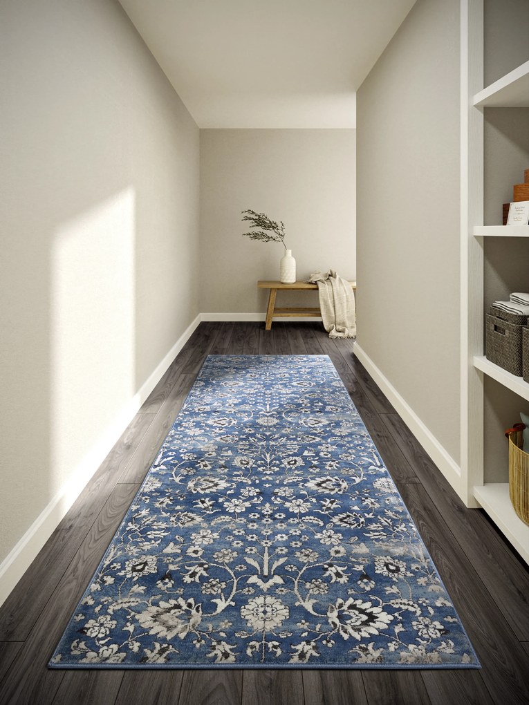 Villeroy & Boch, Behúň Villeroy & Boch 106119 Blue, Cream, 80x240, modrá, obývacia izba