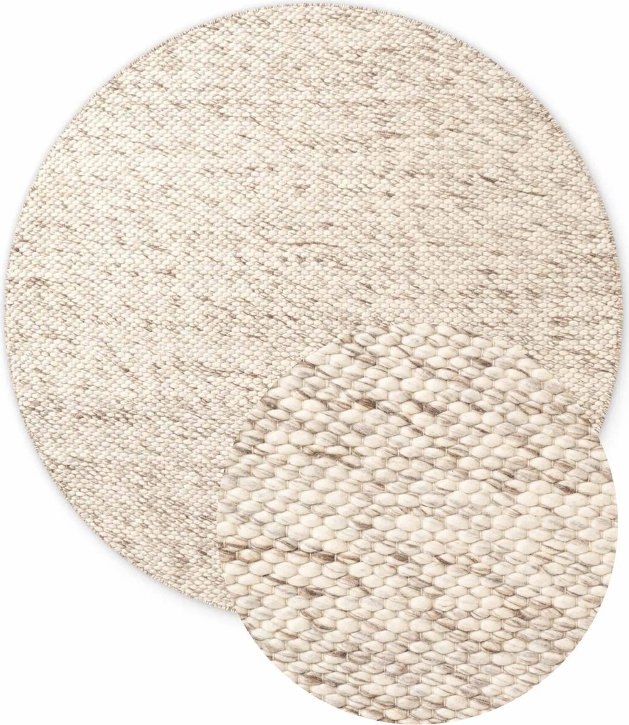 ELLE Decoration, Kusový koberec Lyon Beans 106316 Natural Cream Brown kruh z kolekcie Elle, 200x200 (priemer) kruh, hnedá, obývacia izba