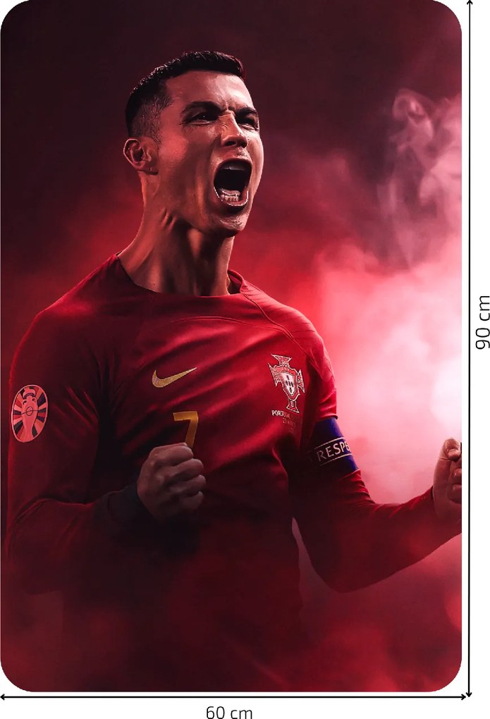 60x90cm Cristiano Ronaldo 3 - textilná nálepka na stenu