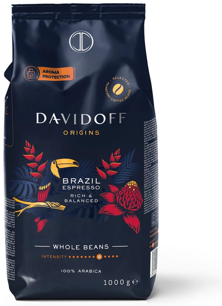 DAVIDOFF CAFÉ ORIGINS Brazil - 8 x 1 kg zrnkovej kávy
