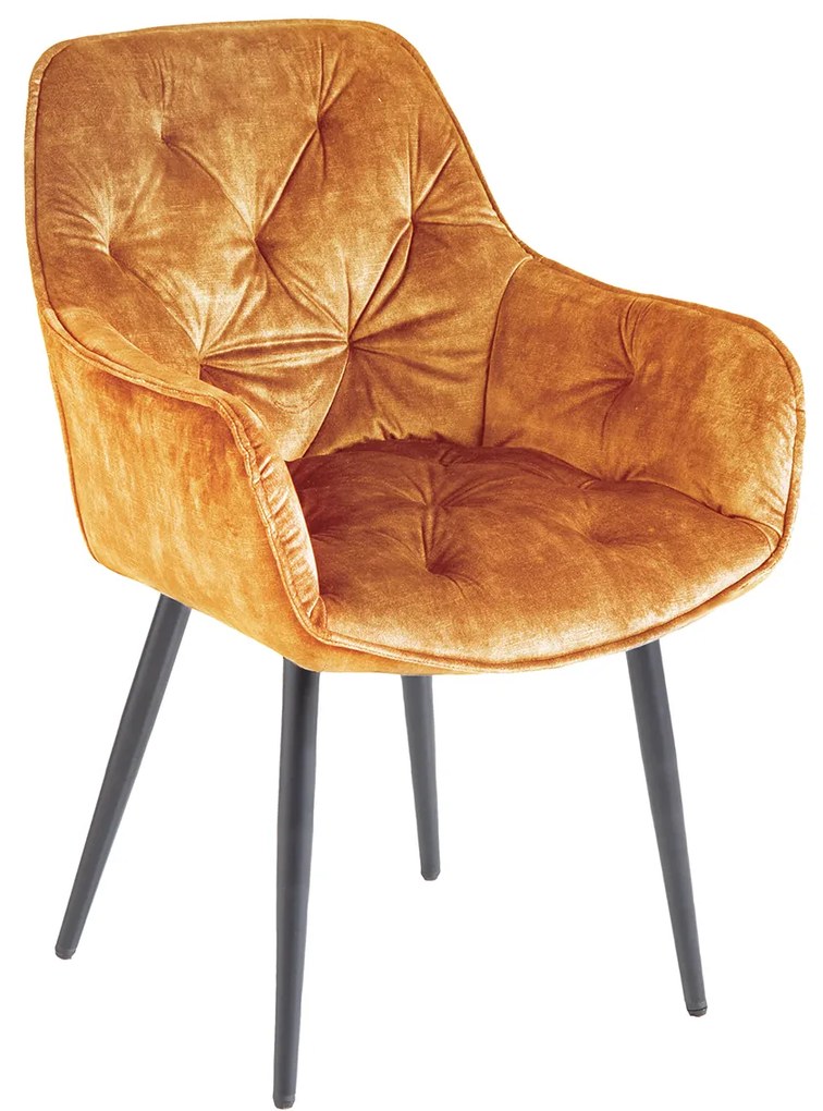 Stolička Milano horčicová žltý zamat