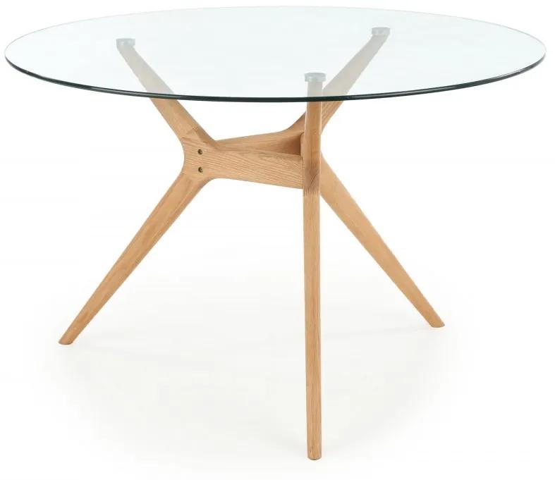 Jedálenský stôl Resa transparentný/prírodný