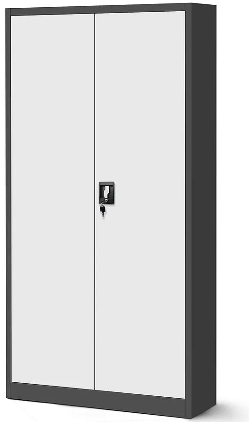 Skriňa Jan kovová antracit/biela