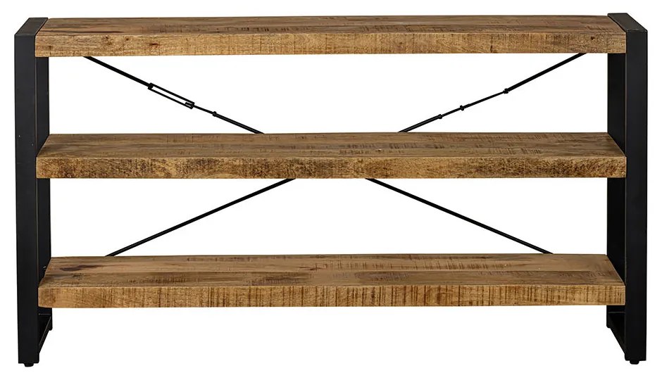 Knižnica z mangového dreva Minneapolis 120 cm nízka Mahom