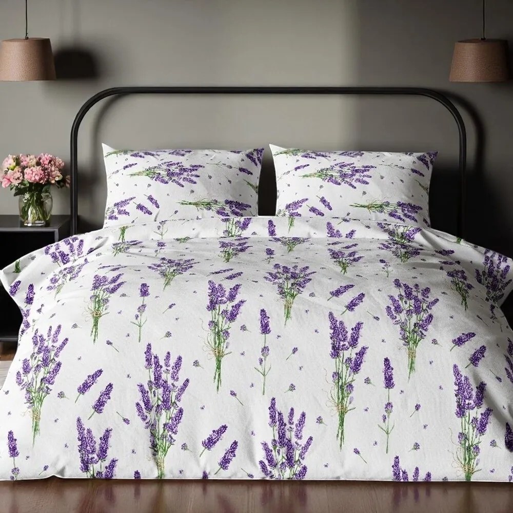 Krepové bavlnené obliečky Homa TORRY LAVENDER 2-dielna sada 140x200 cm
