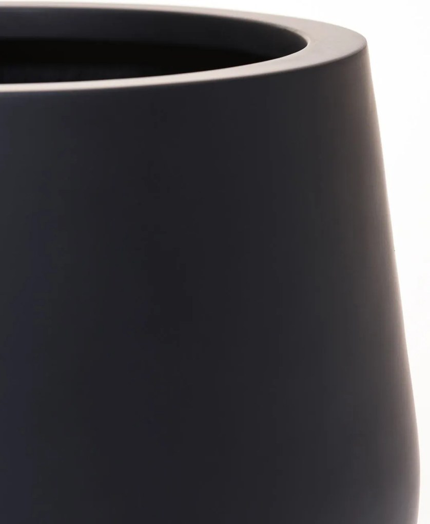 Kvetináč GIRAR, sklolaminát, výška 27 cm, antracit