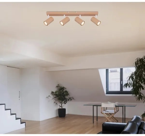 Globo 57911-4P - Bodové svietidlo ROBBY 4xGU10/35W/230V oranžová