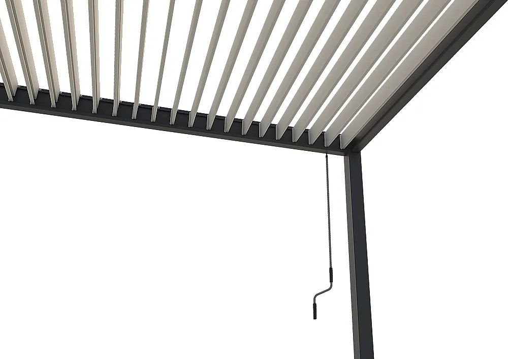 Záhradná hliníková pergola do steny 4x3 m (antracit)