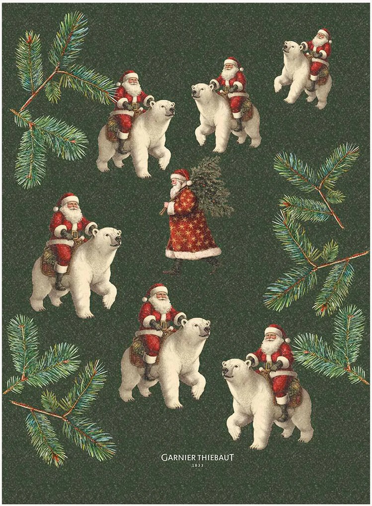 Kuchynské utierky Ours De Noel Sapin, 4 ks
