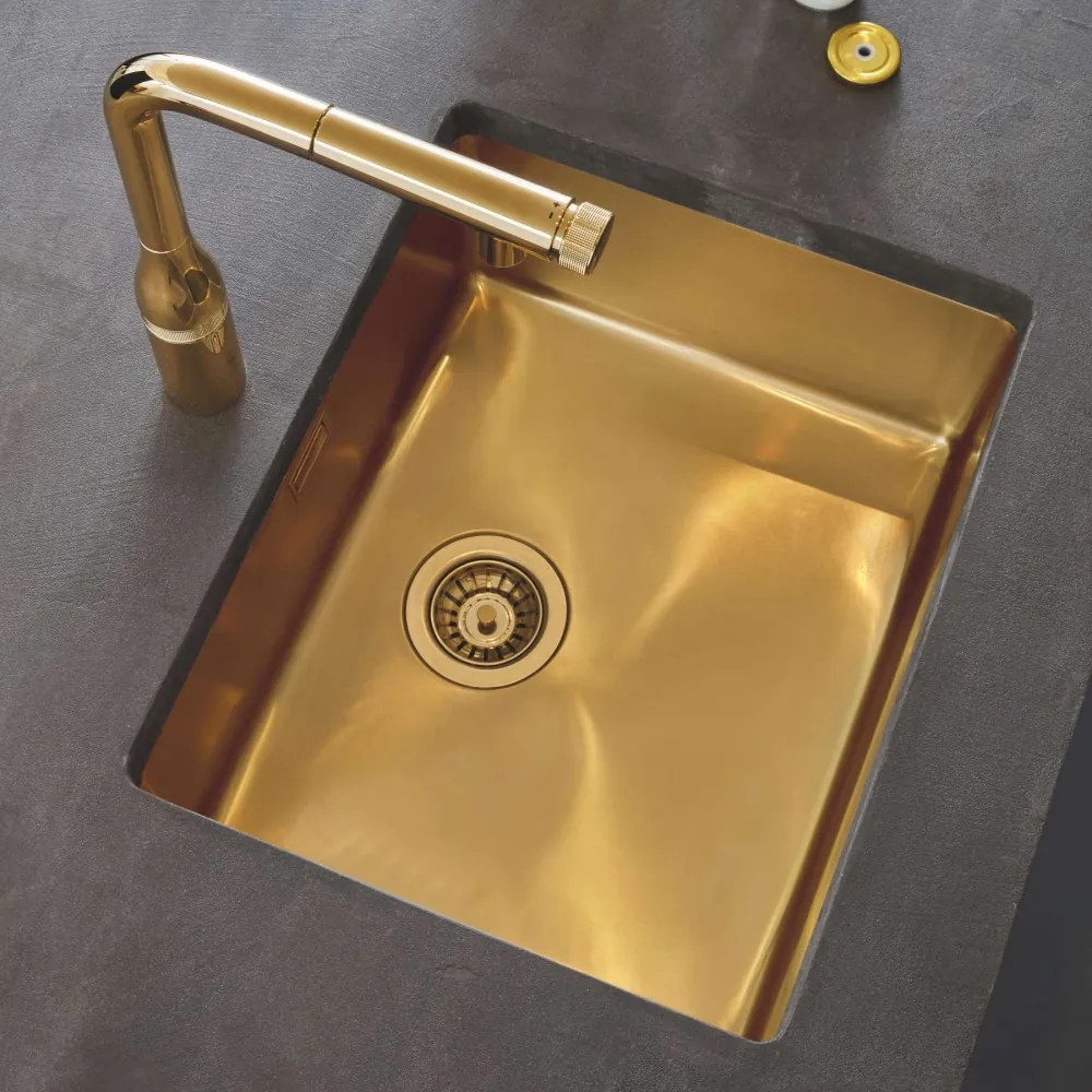 GROHE K700 nerezový drez, univerzálna montáž, 540 x 440 mm, kartáčovaný Cool Sunrise, 31574GN1