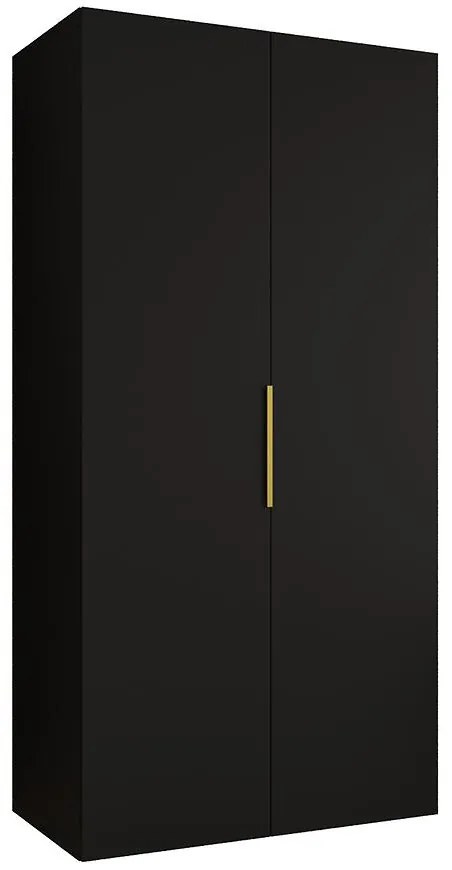 Skriňa Marbella I 100 čierna/zlatá