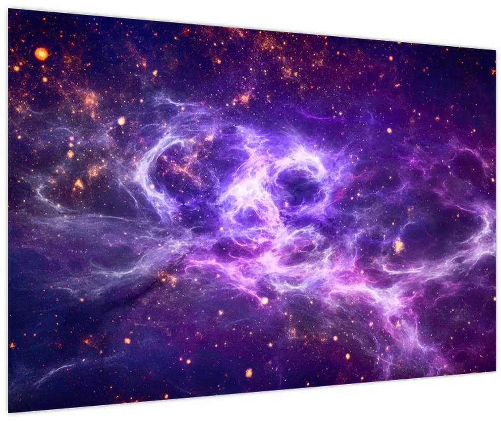 Obraz - Fialový vesmír (90x60 cm)