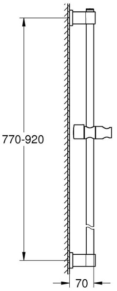 GROHE 269612431 - Sprchová tyč VITALIO UNIVERSAL 900 mm čierna