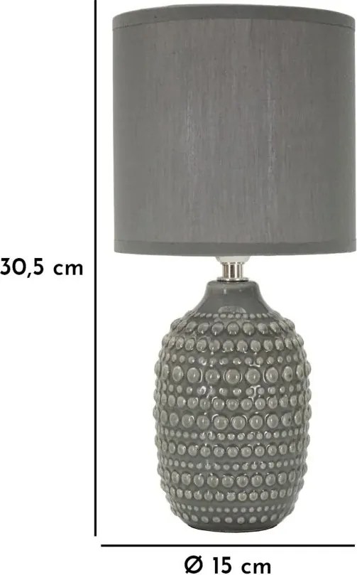 Stolná lampa Points 30,5 cm sivá