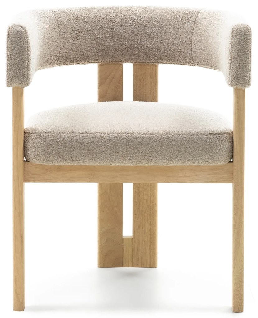 Jídelní židle HAILEY z masivu krémová/přírodní