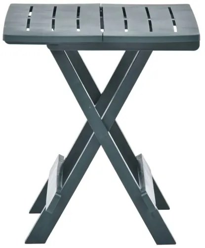 vidaXL Skladací záhradný stôl zelený 45x43x50 cm plastový-