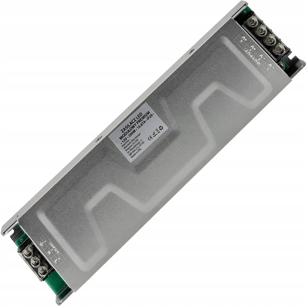 BERGE Prémiový modulárny LED zdroj 12V - 200W - 16A - IP20