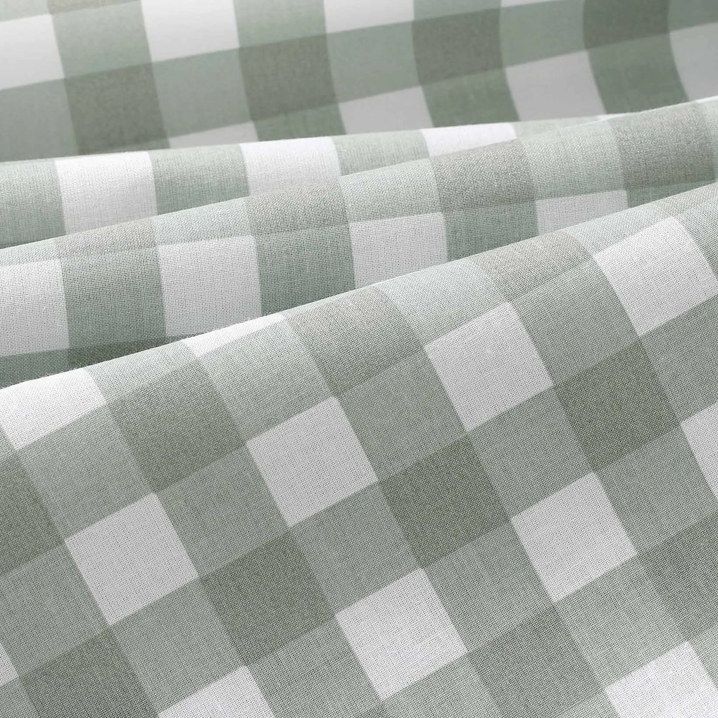 Goldea hranatý obrus 100% bavlnené plátno - šalviovo zelené kocky 80 x 80 cm