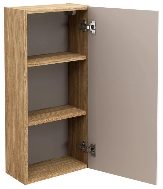 Kúpeľňová zostava Ocean Nika so skrinkami a umývadlom 90 cm béžová/dub olejovaný