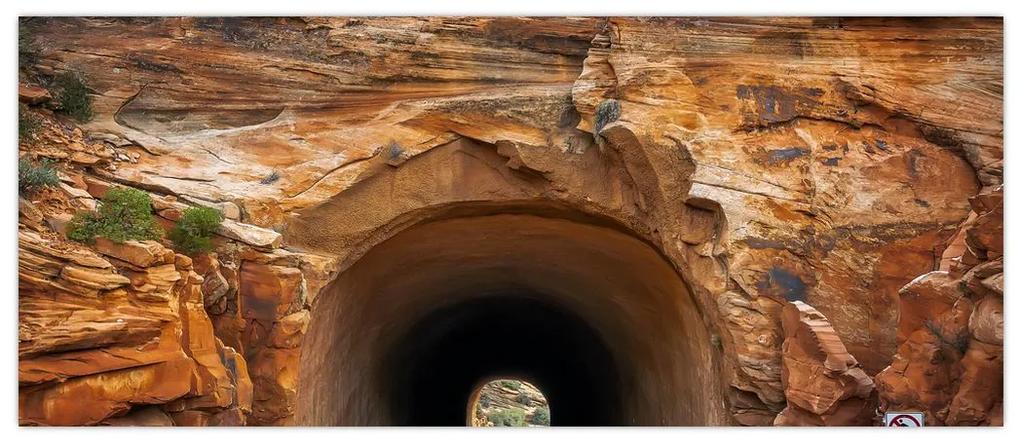 Obraz - tunel v skale (120x50 cm)