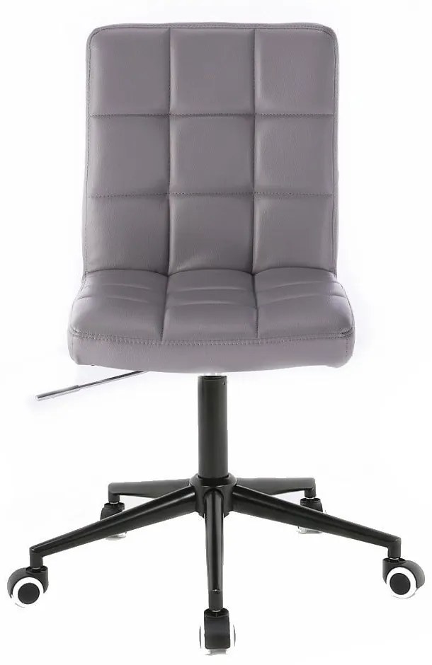 LuxuryForm DESIGN Stolička TOLEDO na čiernej podstave s kolieskami - sivá