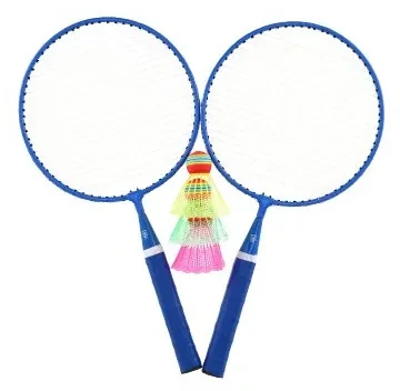 Teddies Badminton sada detská kov / plast 2 rakety + 3 košíčky 2 farby v  sieťke 23x45x6cm | BIANO