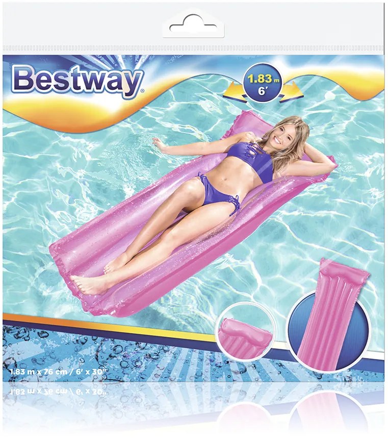 Bestway Nafukovačka na plávanie 183 x 76 cm Bestway 44013 ružová