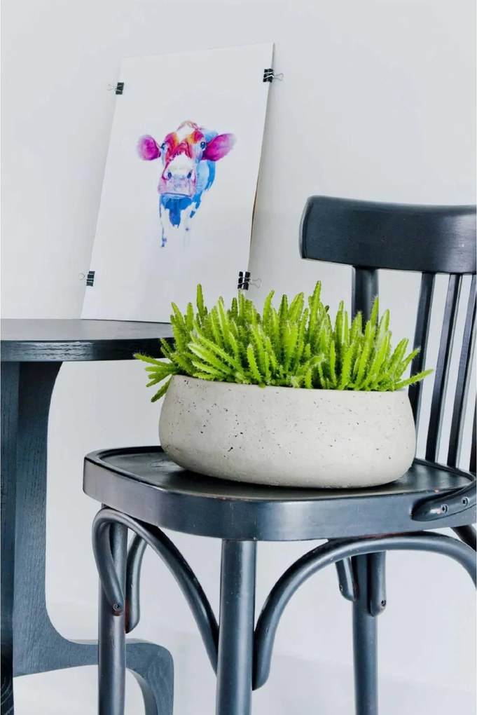 Dekoračná miska PERA, sklolaminát, Ø 24 cm, béžová