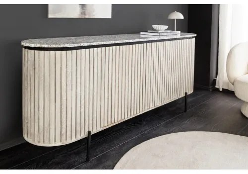 Komoda 47694 Adlon 170cm Drevo Mango - Mramor - Komfort-nábytok