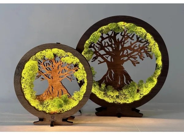 Li-Go 23604/DUB2 - LED stmievateľná stolová dekorácia LED/12W/230V 20x22 cm dub