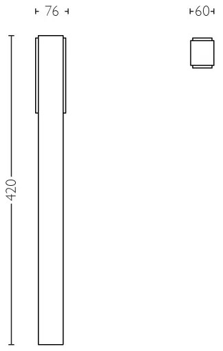 Philips 16488/93/P0 - Vonkajšie stĺpikové svetlo STRATOSPHERE 2xLED/4,5W IP44