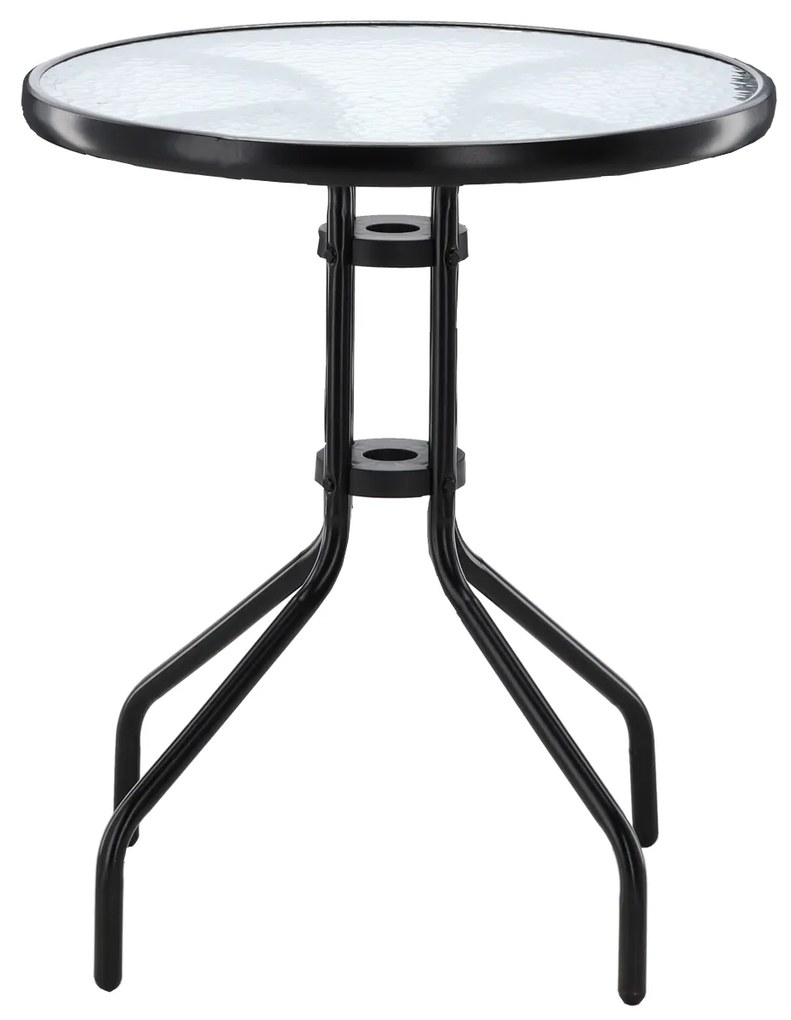 Balkónový set: 2 Stoličky a stolík - čierny