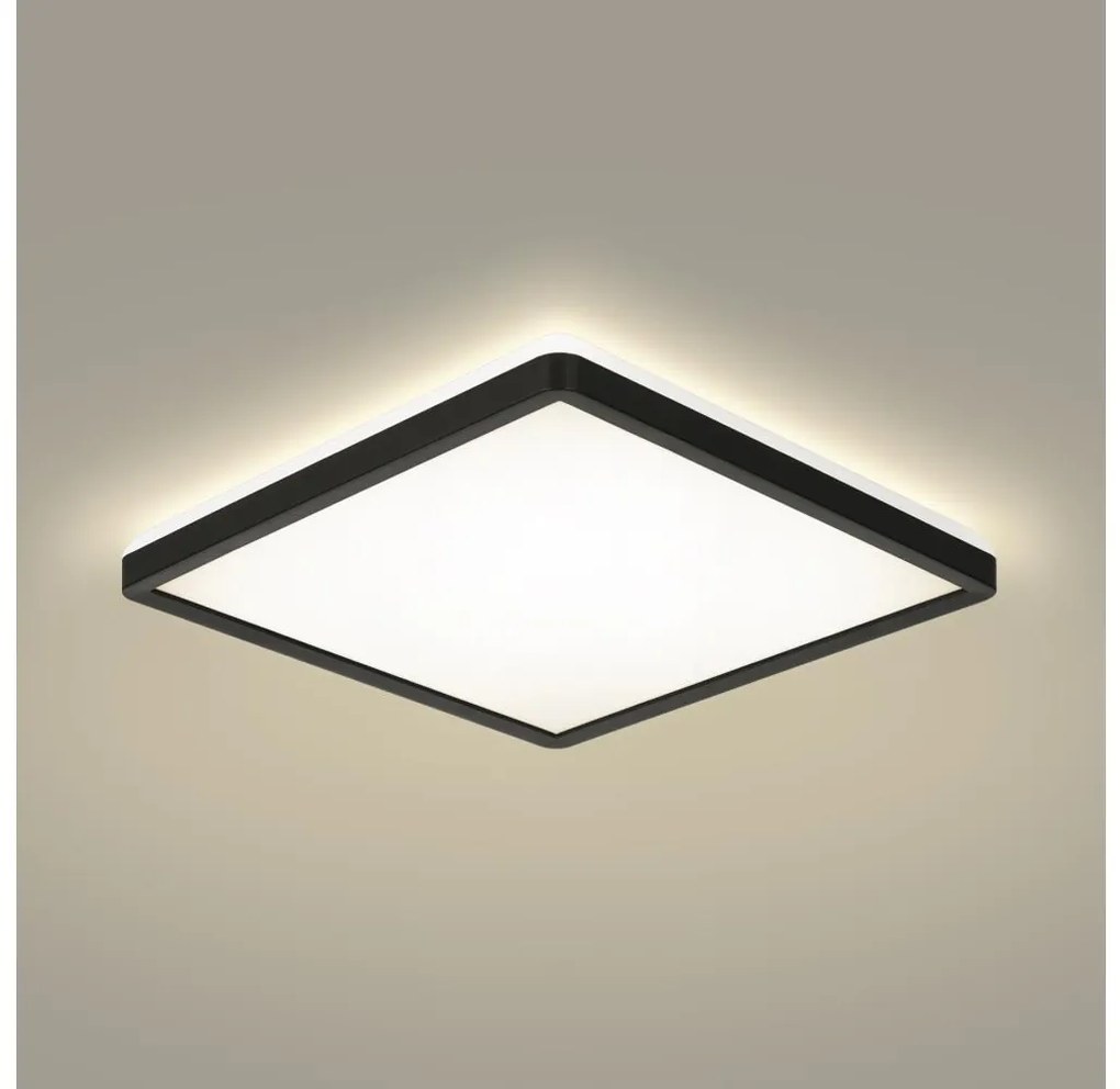 Brilagi - LED Kúpeľňové svietidlo ULTRA SLIM LED/24W/230V 42x42 cm čierna IP54 BRI235